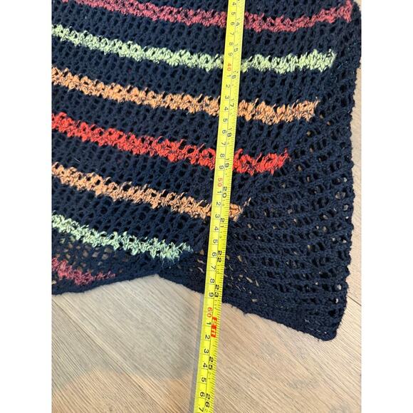 Nic & Zoe‎ Multicolored Stiped Open Knit Sweater Large - Picture 7 of 7